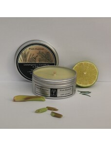 Vonná sójová svíčka Lemongrass s litmetkou a jedlí 150 ml | Růžový květ