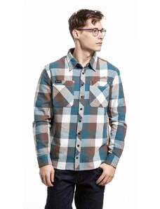 MeatFly pánská košile Hunt Premium Shirt 2,0 2024 Blue/Brown