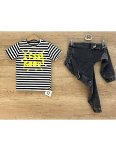 MIMI moda dla dzieci Chlapecké soft jeans kapsáče tmavě šedé