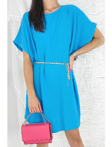 Italian style Modré šaty s páskem LA-3221L.BL