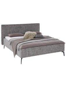 Šedá čalouněná dvoulůžková postel Meise Möbel Riva 180 x 200 cm s úložným prostorem