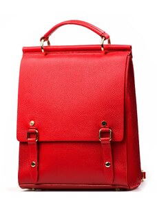 Blaire Kožená kabelka - batůžek Rosan červený