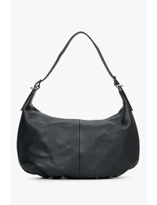 Women's Black Baguette Bag made of Premium Italian Genuine Leather Estro ER00115035