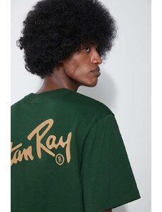 Bavlněné tričko Stan Ray Stan Tee zelená barva, s potiskem, SS2400113