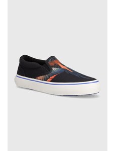 Tenisky Marcelo Burlon Icon Wings Slip-On Vulcanized pánské, černá barva, CMIA079S24FAB0011026