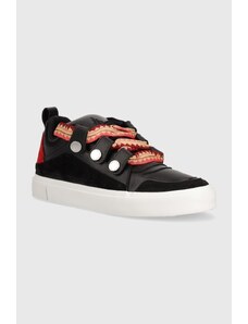 Kožené sneakers boty Marcelo Burlon Ticinella Sneaker černá barva, CMIA097S24LEA0011028