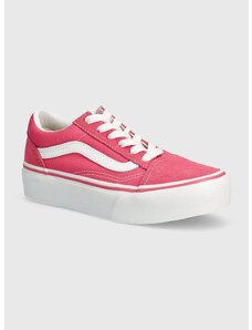 Dětské tenisky Vans UY Old Skool Platform růžová barva