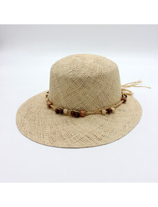 KRUMLOVANKA Letní dámský klobouček z trávy Paglia - slaměný kšilt P-2521007G