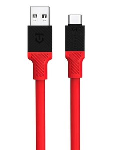 Tactical Fat Man kabel USB A/USB C 1m Červená
