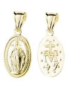 Stříbrný (925) pozlacený přívěsek - Zázračná Panna Maria - M0060G