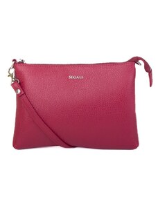 SEGALI Dámská kožená crossbody kabelka A6B viva magenta