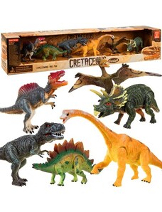 Kruzzel Pohyblivé Figurky Dinosaurů, 6 ks, Plastové, Výška 7 cm