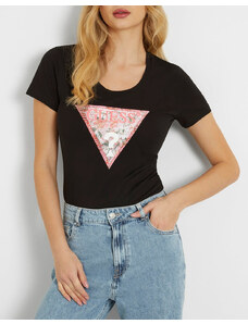 GUESS SS RN SATIN TRIANGLE TEE TRIČKO DÁMSKÉ