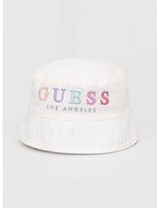 Dětský klobouk Guess bílá barva