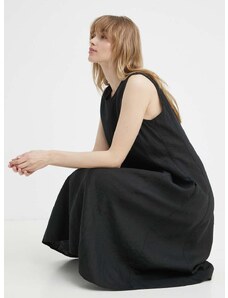 Lněné šaty Marc O'Polo černá barva, mini, 404064521131