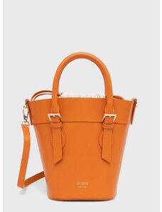 Kožená kabelka Guess DIANA oranžová barva, HWDIAA L4269