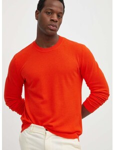 Bavlněný svetr United Colors of Benetton oranžová barva, lehký