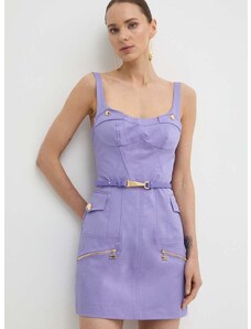 Šaty Elisabetta Franchi fialová barva, mini, AB66142E2