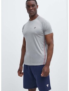Běžecké tričko Fila Rozzano šedá barva, FAM0630