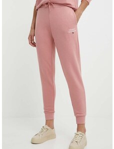 Kalhoty Tommy Hilfiger růžová barva, UW0UW04522