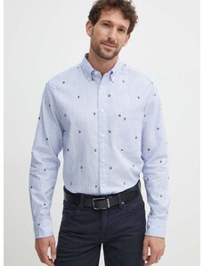 Bavlněná košile Tommy Hilfiger regular, s límečkem button-down, MW0MW34608