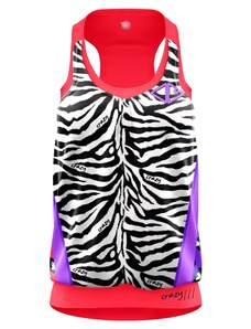 Dámské tílko Crazy Idea Top Break Black/Zebra