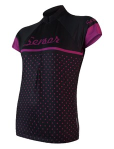 Dámský cyklistický dres Sensor Cyklo Dots Black