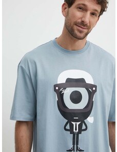 Bavlněné tričko Karl Lagerfeld Dour Darcel X Karl s potiskem, 542270.755098