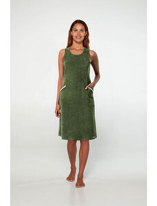 Froté dámské šaty Vamp bez rukávů 20549 zelené