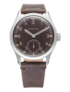 Praesidus Watches Stříbrné pánské hodinky Praesidus s koženým páskem DD-45 Tropical Brown 38MM Automatic