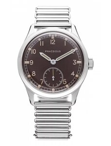 Praesidus Watches Stříbrné pánské hodinky Praesidus s ocelovým páskem DD-45 Tropical Steel 38MM Automatic