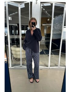 Claire Rose x NA-KD Linen Blend Striped Pants