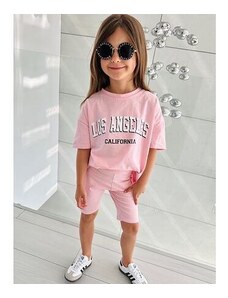 By Mini - butik Los Angeles oversize triko + šortky pink