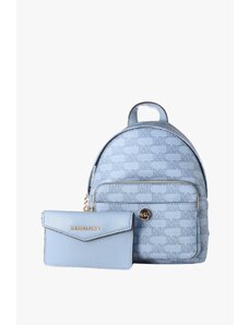 Michael Kors MAISIE XS 2in1 backpack logo jacquard pale blue dámský batoh