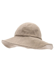 CTH Ericsson of Sweden Letní béžový lněný klobouk s širší krempou - Doris Bucket Hat