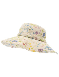 CTH Ericsson of Sweden Letní kytičkovaný lněný klobouk s širší krempou - Cate Bucket Hat