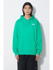 Mikina The North Face M Essential Hoodie pánská, zelená barva, s kapucí, hladká, NF0A7ZJ9PO81