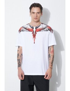 Bavlněné tričko Marcelo Burlon Icon Wings Basic bílá barva, s potiskem, CMAA056S24JER0010125