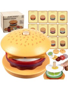 Dřevěný třídič burgerů Kruzzel 22673, vícebarevný, 7x9 cm