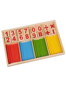 Kruzzel Dřevěné hůlky na učení počítání 22447
