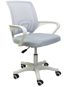 Flamenco Mystique Židle do kanceláře KO03SZ, bílo-šedá, mikrosíťovina, nosnost 120 kg