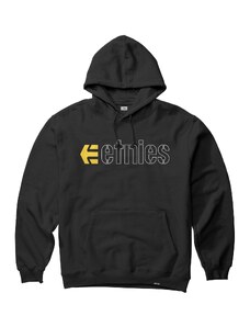 Etnies pánská mikina Ecorp Black/White/Yellow | Černá