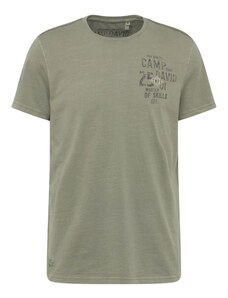 CAMP DAVID Tričko khaki / olivová / světle zelená
