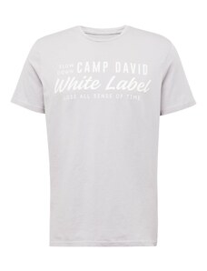 CAMP DAVID Tričko světle šedá / bílá
