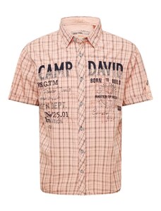 CAMP DAVID Košile antracitová / jasně oranžová / černá