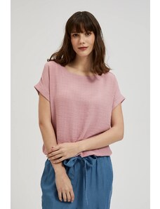 Dámské tričko MOODO - pudrová růžová