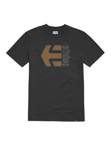 Etnies pánské tričko Corp Combo Black/Brown | Černá | 100% bavlna
