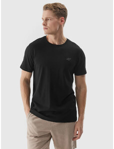 Pánské hladké tričko regular 4F - černé