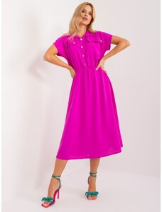 Elegantní denní šaty Italy Fashion fialové