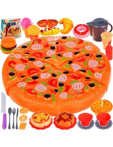Kruzzel Sada hraček pro rychlé občerstvení, vícebarevná, plastová, 42 prvků